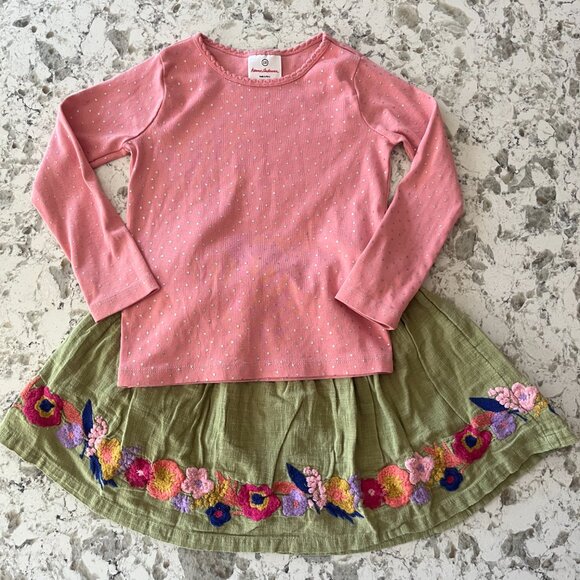 Hanna Andersson John Lewis sparkle embroidered set sz 5 - Picture 2 of 9